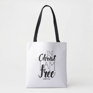 In Christus bin ich freie Schrift Versprechen Frei Tasche