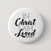 In Christus bin ich geliebte Schrift Versprechen C Button (Vorderseite)