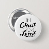In Christus bin ich geliebte Schrift Versprechen C Button (Vorne & Hinten)
