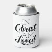 In Christus bin ich geliebte Schrift Versprechen C Dosenkühler (Kanne Vorderseite)