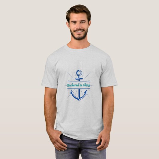 in Christus verankert T-Shirt (Vorne ganz)