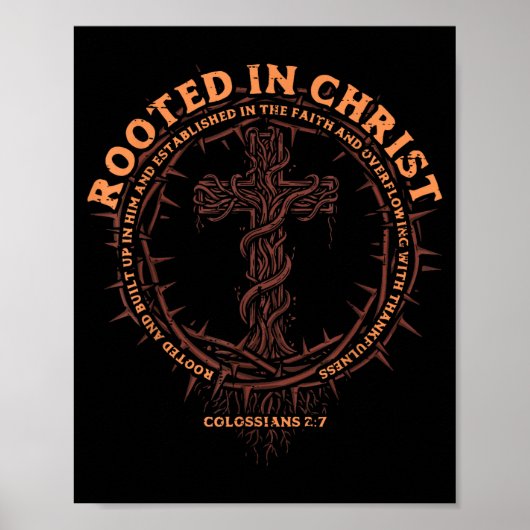 In Christus Verwurzelt Christlich Religiös Gott Mä Poster (Vorne)