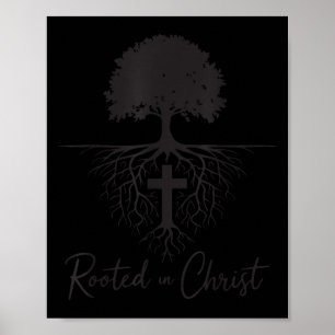 In Christus verwurzelt christliche Kinder Männer G Poster