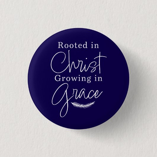 In Christus verwurzelt, in Gnade wachsend, farbig Button (Vorderseite)