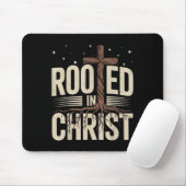 In Christus verwurzelt kreuzt Jesus Christlichen G Mousepad (Mit Mouse)