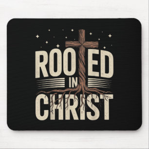 In Christus verwurzelt kreuzt Jesus Christlichen G Mousepad