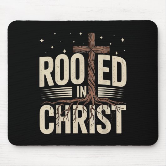 In Christus verwurzelt kreuzt Jesus Christlichen G Mousepad (Vorne)