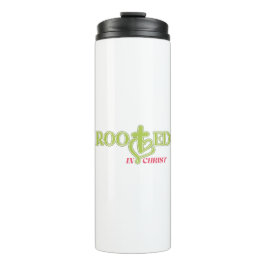 In Christus verwurzelter Bibelvers-Tumbler Thermosbecher