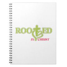 In Christus verwurzeltes christliches Journal-Noti
