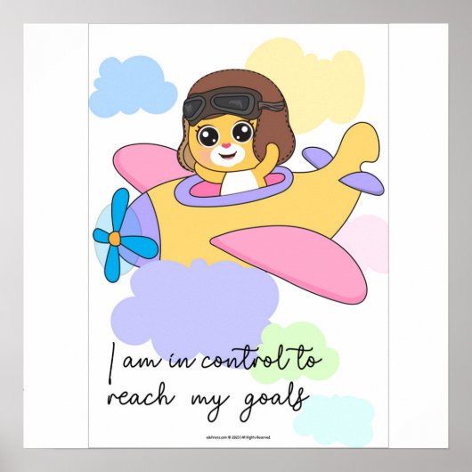 In control to reach my goals Wall art Poster (Vorne)