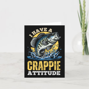 In Crappie-Stimmung Funny Fishing Retro Karte