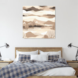 In Cream Landscape KI art Leinwanddruck