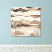 In Cream Landscape KI art Leinwanddruck (Insitu (Holzboden))