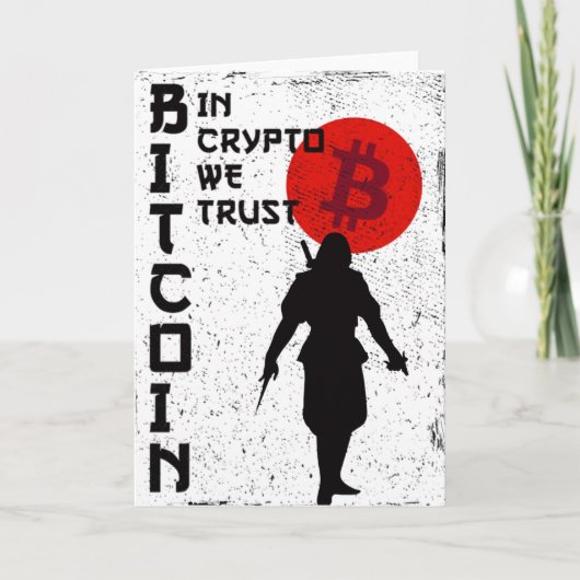 In Crypto vertrauen wir Bitcoin Samurai Ankündigung (Vorderseite)