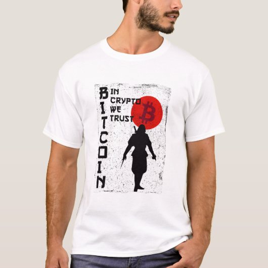 In Crypto vertrauen wir Bitcoin Samurai T-Shirt (Vorderseite)