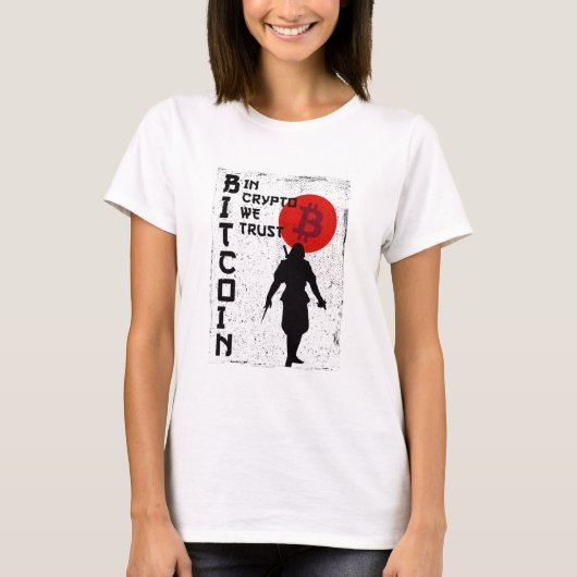 In Crypto vertrauen wir Bitcoin Samurai T-Shirt (Vorderseite)