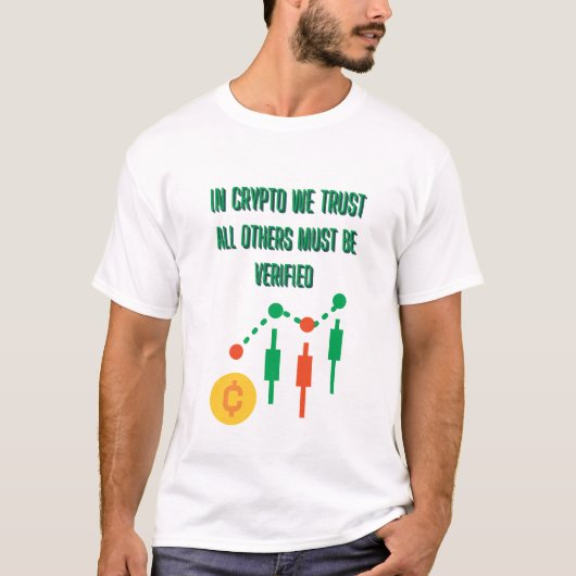 In Crypto We Trust Bold Typography Design T-Shirt (Vorderseite)