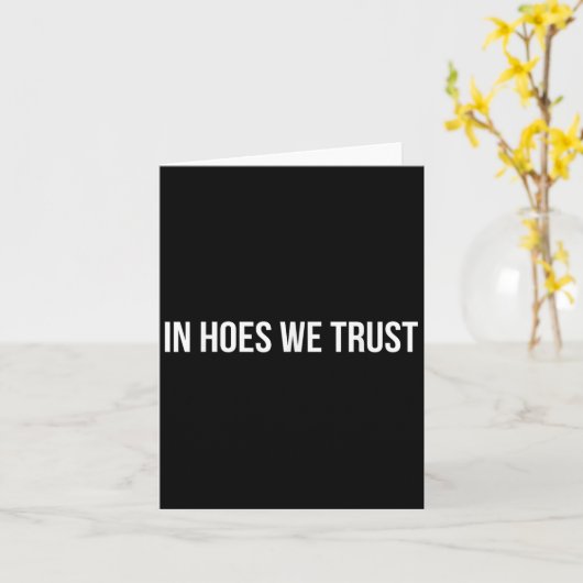 In Cute Ss Cute Sss We Trust Lustiger Spruch  Karte (Gelbe Blume)