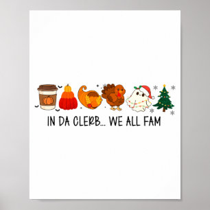 In Da Clerb sind wir alle Fam lustig Weihnachten E Poster