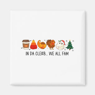 In Da Clerb sind wir alle Fam lustige Weihnachten  Magnet