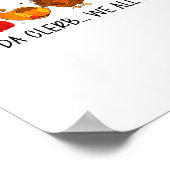 In Da Clerb We All Fam Funny Christmas Thanksgivin Poster (Ecke)