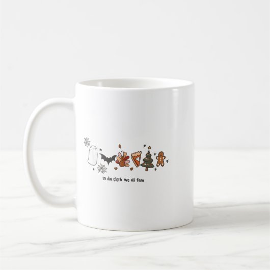 In Da Clerb wir alle Fam Halloween Erntedank Chri Kaffeetasse (Links)