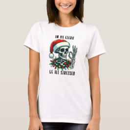 In Da Clerb wir alle gestressten Skelett Weihnacht T-Shirt