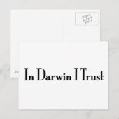 In Darwin vertraue ich Postkarte (Vorne/Hinten)