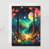 In das Abenteuer des Waldes wartet Elegant zum Geb Einladung (Rückseite)