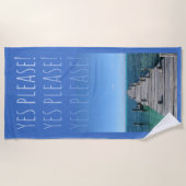 In das Blau (anpassbar) Strandtuch (Vorderseite)