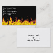 In das Feuer Visitenkarte (Vorne/Hinten)