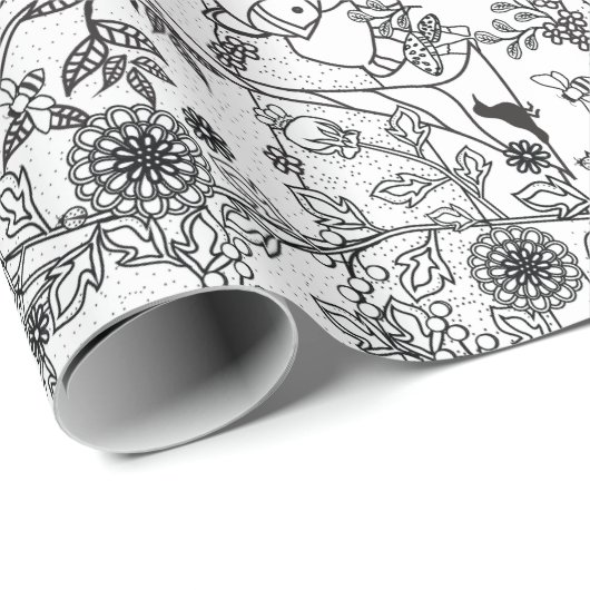 In das Holz-Waldtierischebereite, Verpackung zu Geschenkpapier (Rolleneckpunkt)