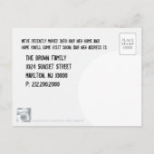 In das Land überführt | Funny Change of Address Ankündigungspostkarte (Rückseite)