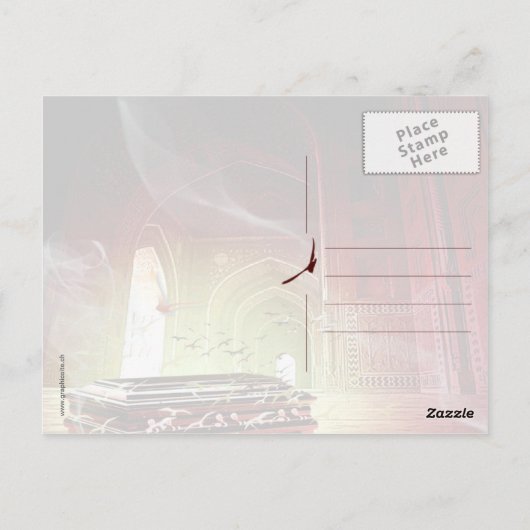 In das Licht - Postkarte (Rückseite)