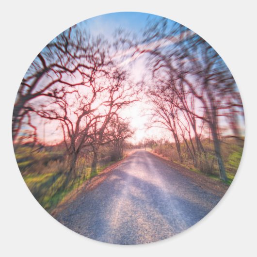 In das Licht Runder Aufkleber (Vorderseite)