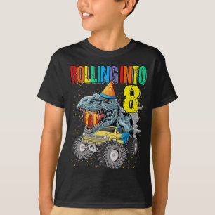 In das Monster des 8. Geburtstags rollen Truck Din T-Shirt