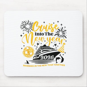 In das neue Jahr 2026 cruisen Frohes Neues Jahr 20 Mousepad