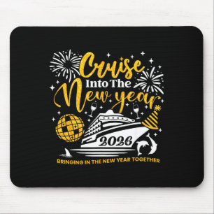 In das neue Jahr 2026 cruisen Frohes Neues Jahr 20 Mousepad