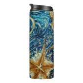 In das tiefe Blau Thermosbecher (Nach rechts gedreht)