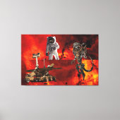 "In das Unbekannte: Kosmonaut im Kosmos Leinwanddruck (Vorderseite)