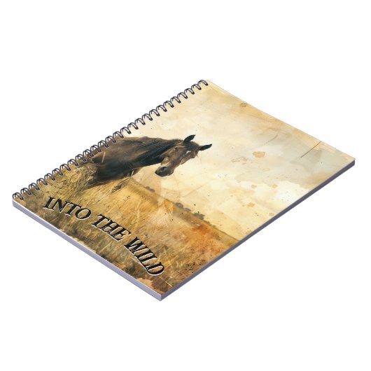 In das Wild Horse Spiral Notebook Notizblock (Linke Seite)