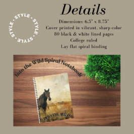 In das Wild Horse Spiral Notebook Notizblock