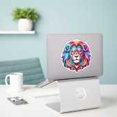 In das "Wild Lion"-Stickerpack Aufkleber (Laptop auf Schreibtisch)