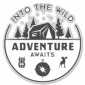 In das wilde Abenteuer Aufkleber (Vorderseite)