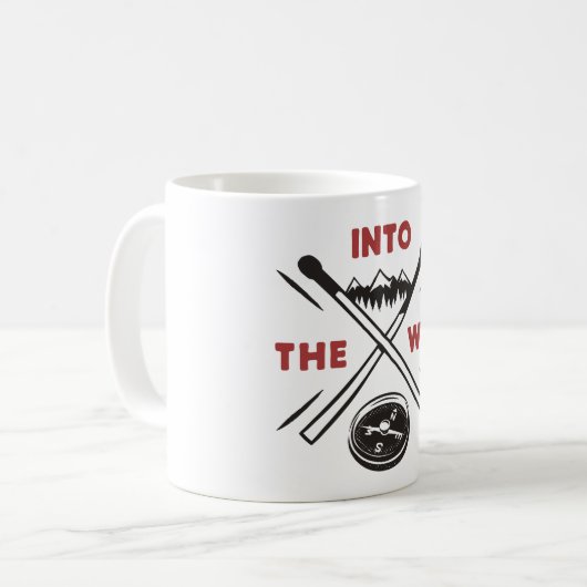 In das Wilde Abenteuer Wilderness Überleben Kaffeetasse (Vorderseite Links)