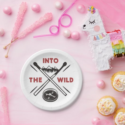 In das Wilde Abenteuer Wilderness Überleben Pappteller (Party)