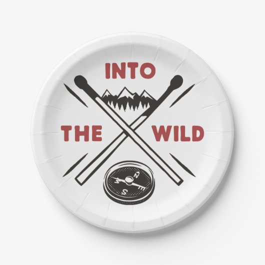 In das Wilde Abenteuer Wilderness Überleben Pappteller (Vorderseite)