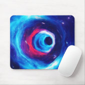 "In das Wurmloch" Weltraum-Mauspad Mousepad (Mit Mouse)
