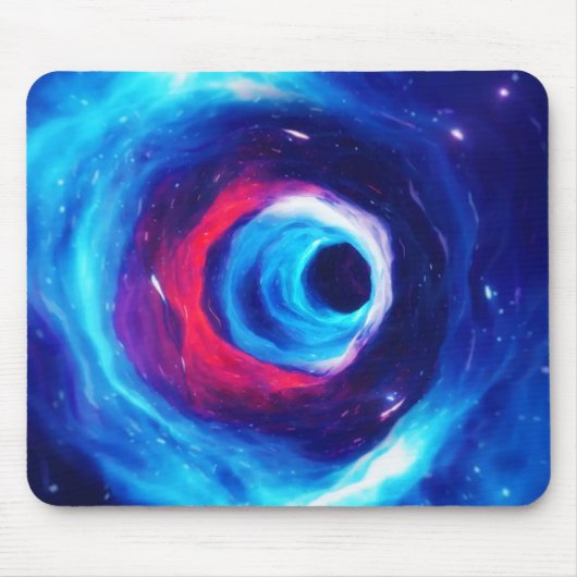 "In das Wurmloch" Weltraum-Mauspad Mousepad (Vorne)