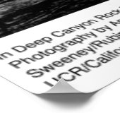 In Deep Canyon Rock Detail von Ansel Adams Poster (Ecke)